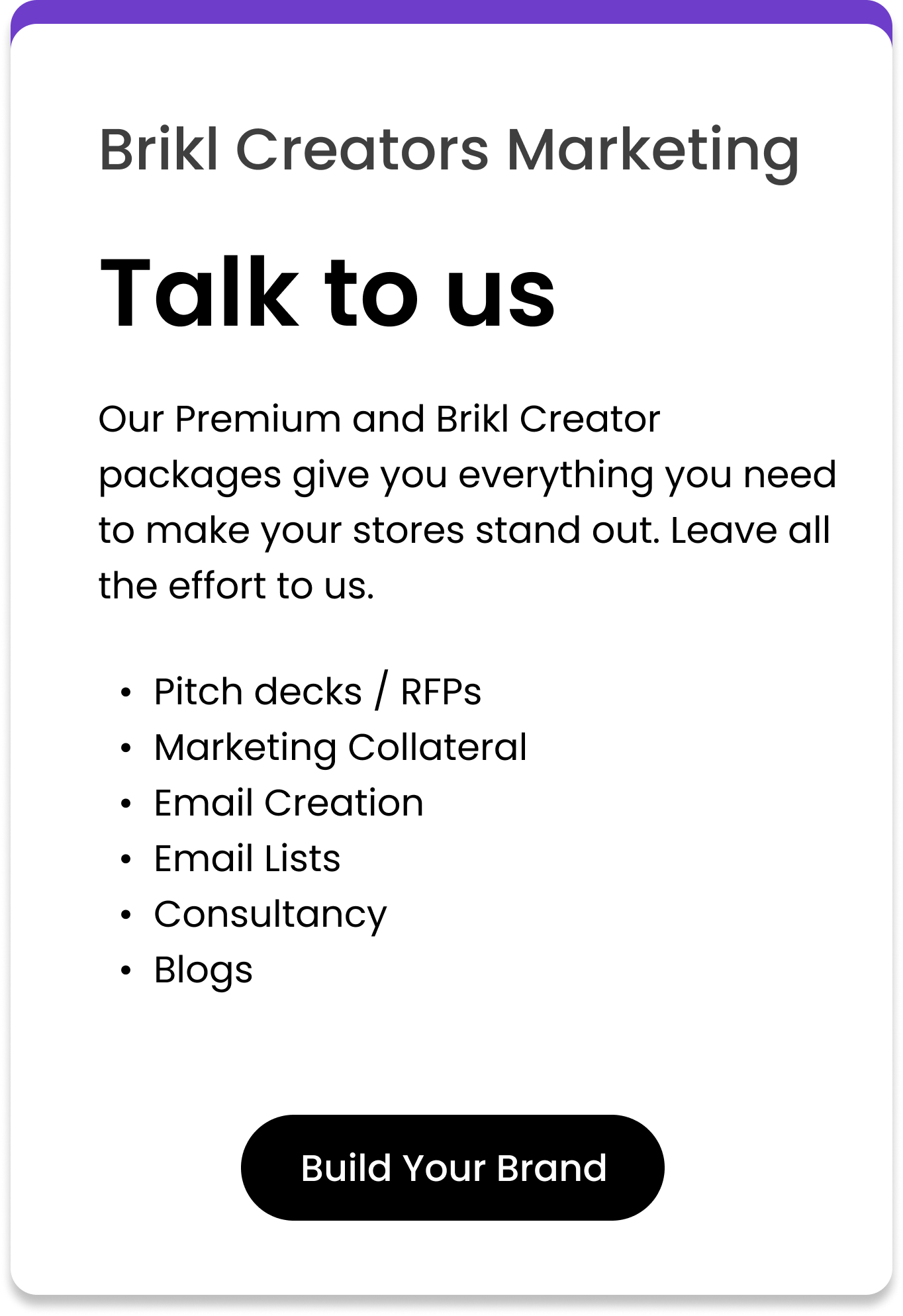 Brikl-creator-Build Your Brand