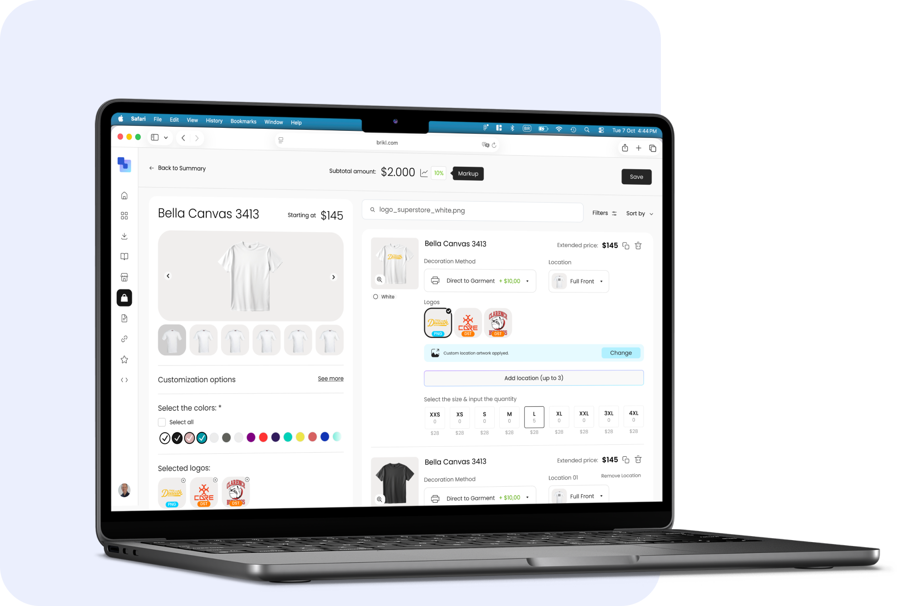 Brikl order management dashboard for direct ordering