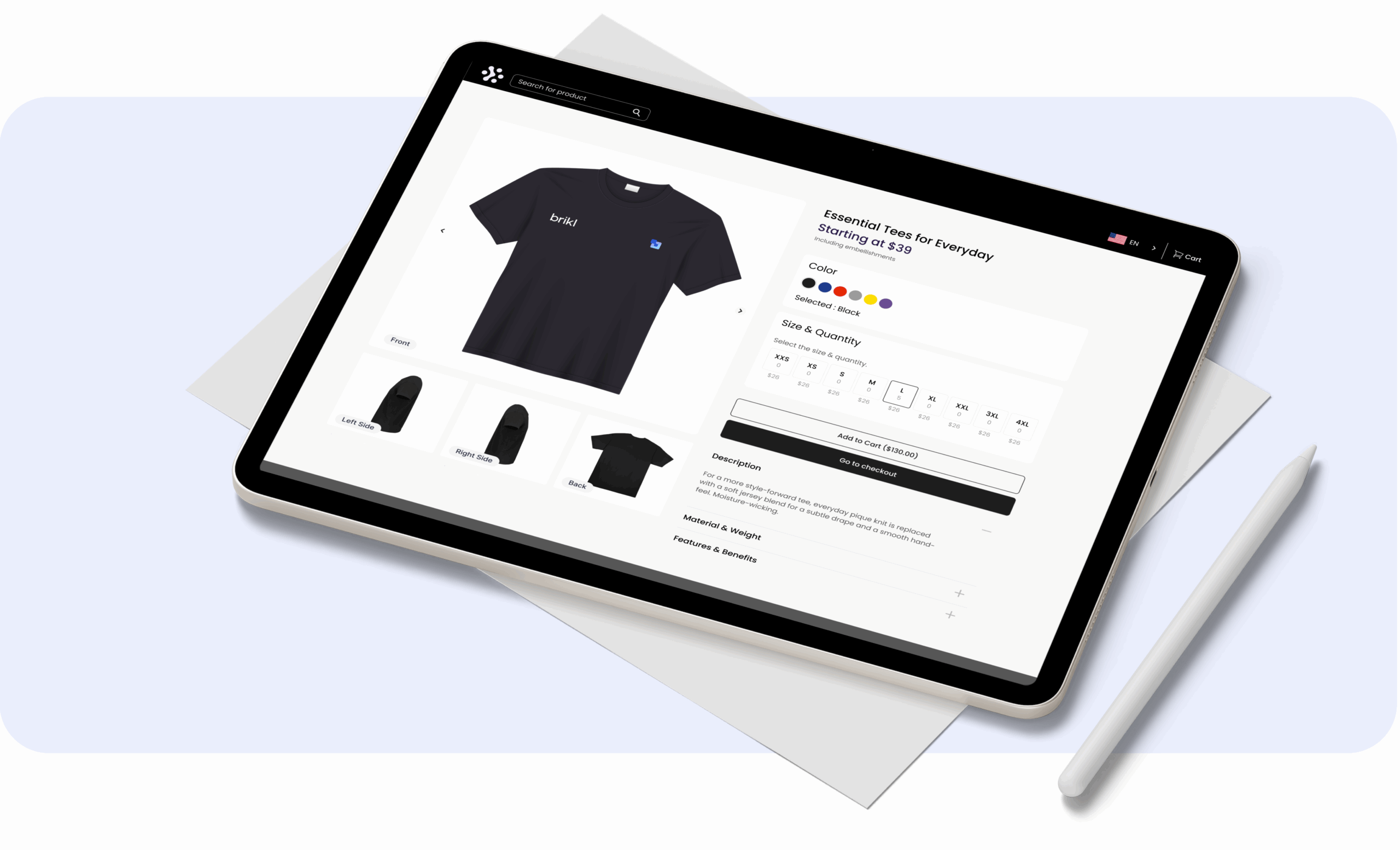 Brikl blog page with print on demand resources